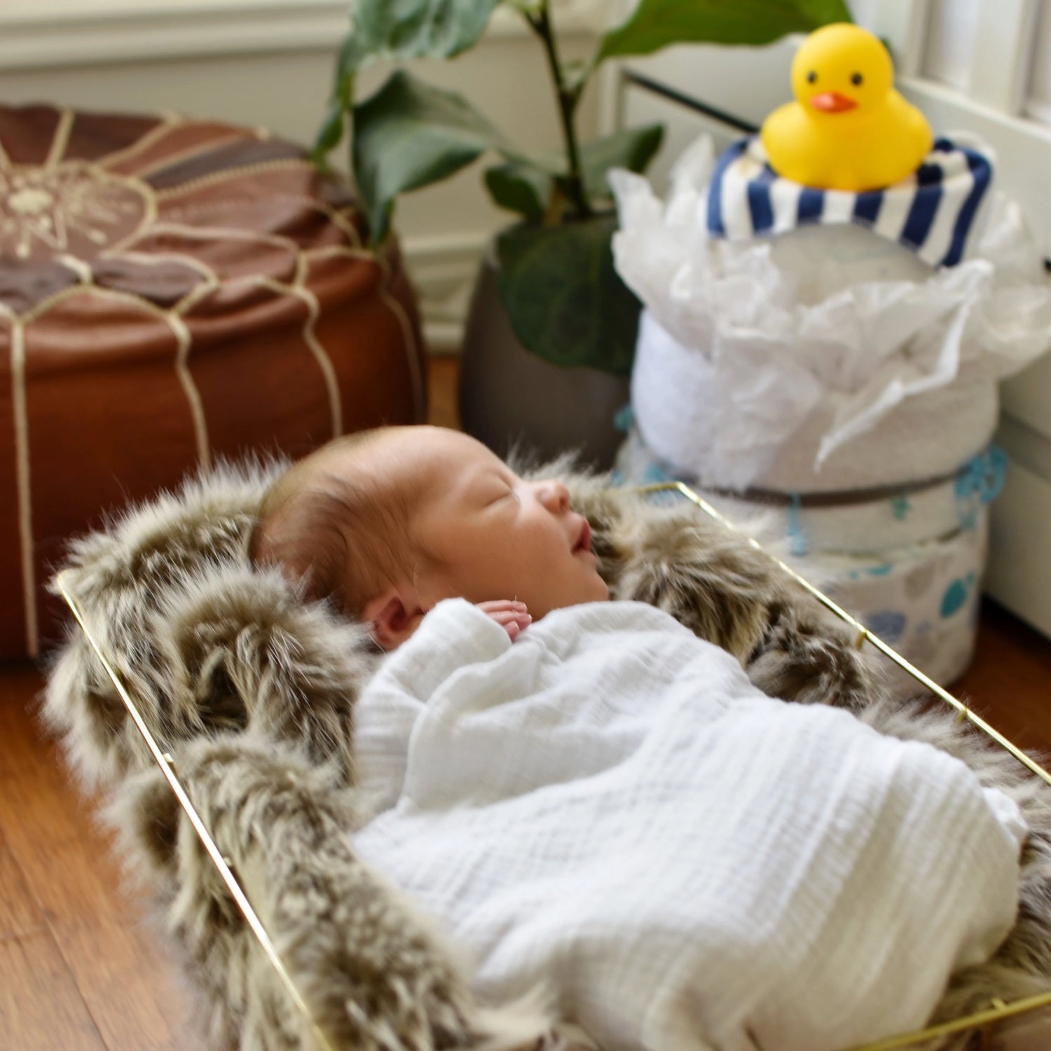 beautiful newborn baby posing for lifestyle photoshoot with natural colors and soft textures
