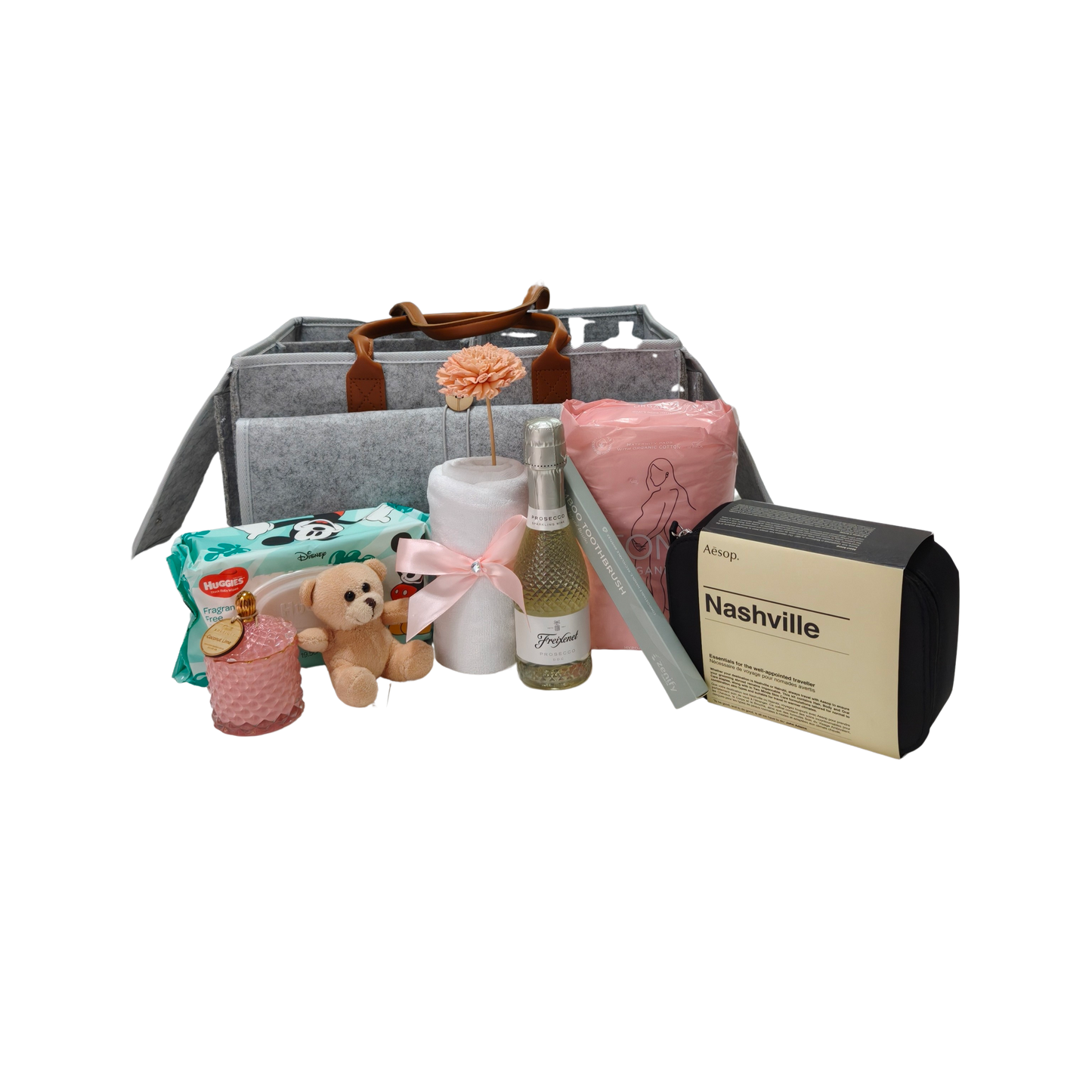 adorable nappy caddy hamper limited edition mum to be gift featuring newborn essentials