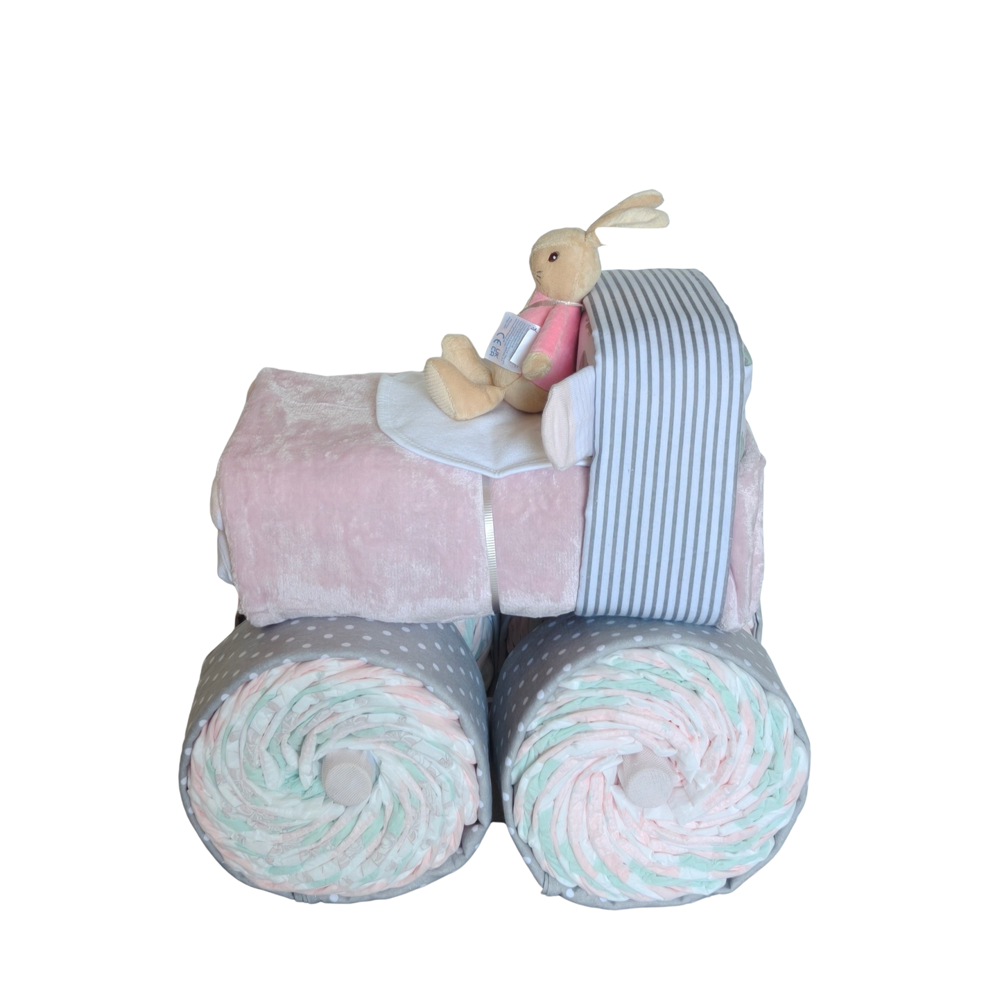 Truck Nappy Cake | Baby Girl