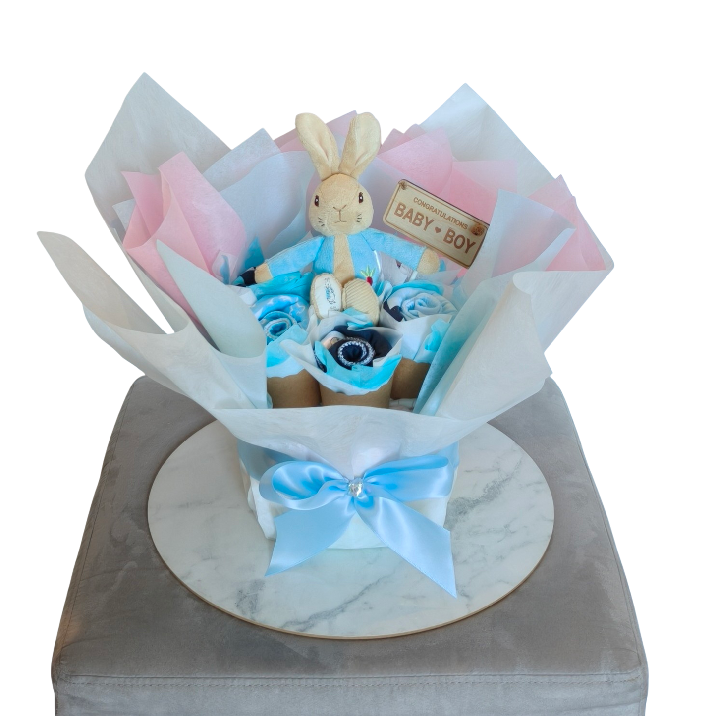 Peter Rabbit Little Explorer Bouquet Nappy Cake