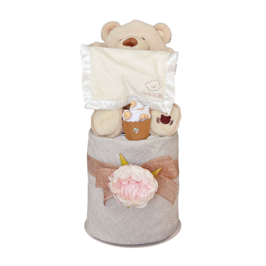 PEEK-A-BOO Bear Nappy Cake - Animated Plush By GUND