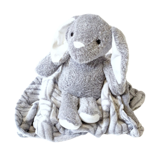 adorable bunny with blanket nappy cake unisex newborn gift decorated with nappies and soft toy