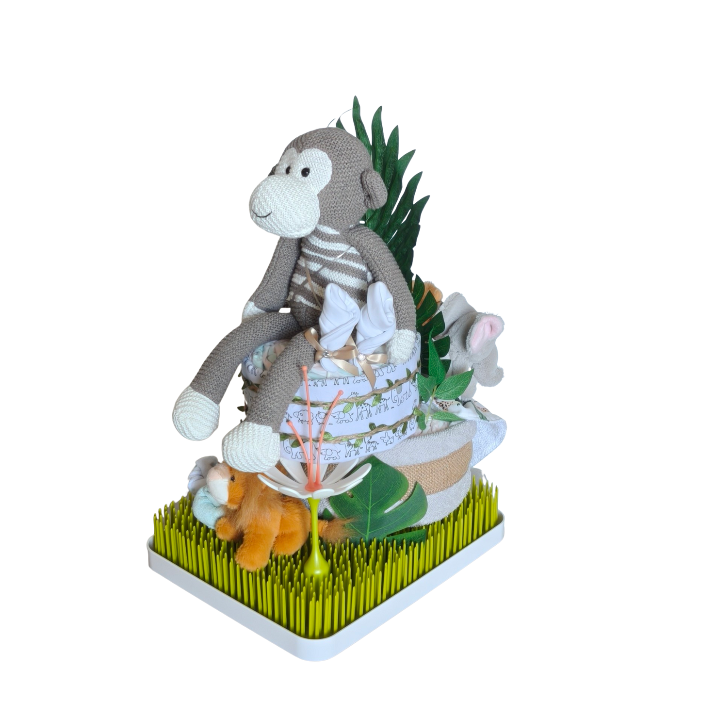 Monkey In The Jungle Nappy Cake - LIMITED EDITION