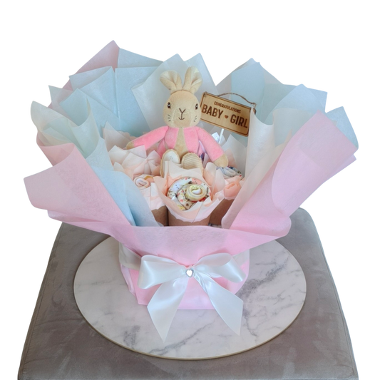 Peter Rabbit Sweet Blush Bouquet Nappy Cake