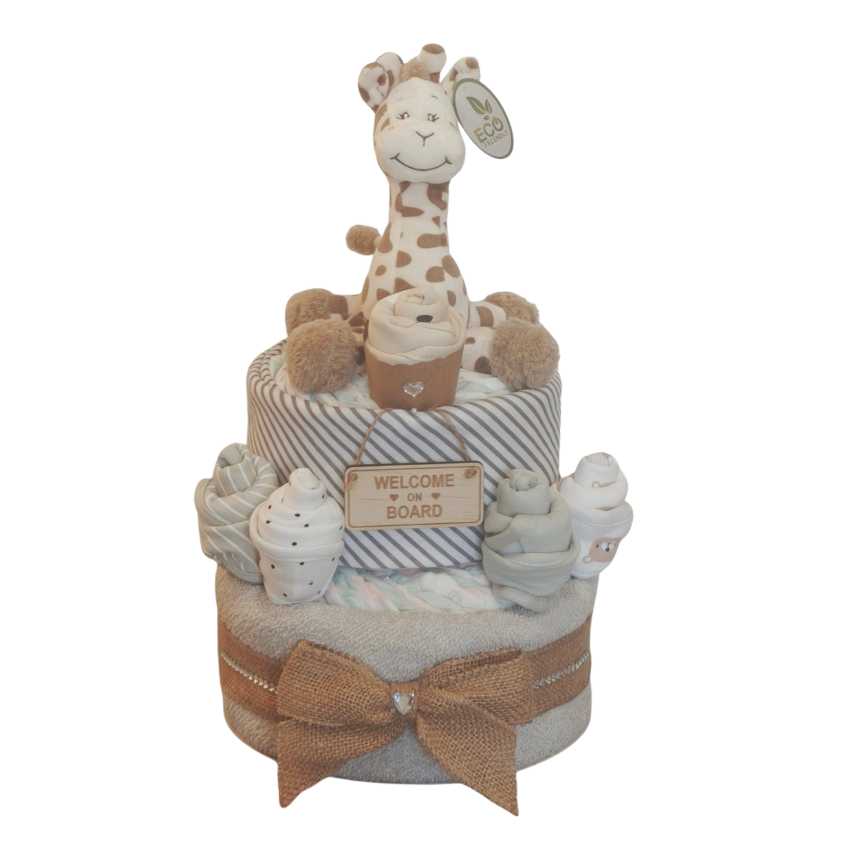 Giraffe 2-Tier Nappy Cake | Unisex