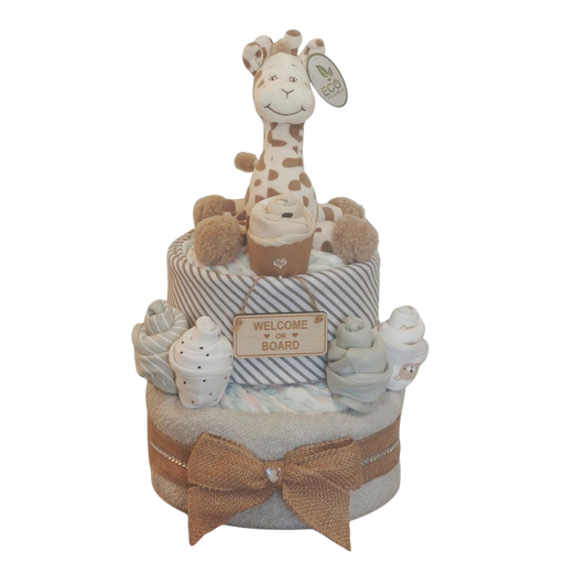 Giraffe 2-Tier Nappy Cake | Unisex