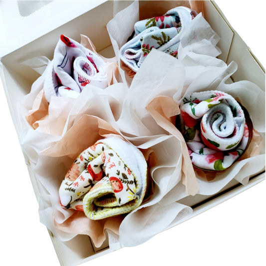 adorable floral bib cupcakes gift box newborn baby gift with soft bibs arranged as cupcakes