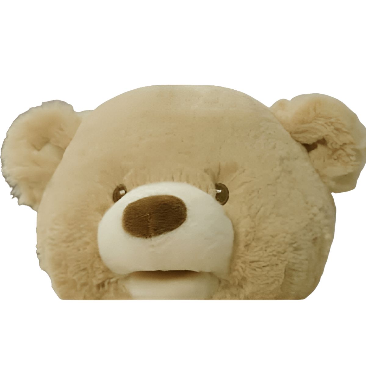 GUND Peek-a-Boo Bear plush toy close-up showing the teddy bear's head