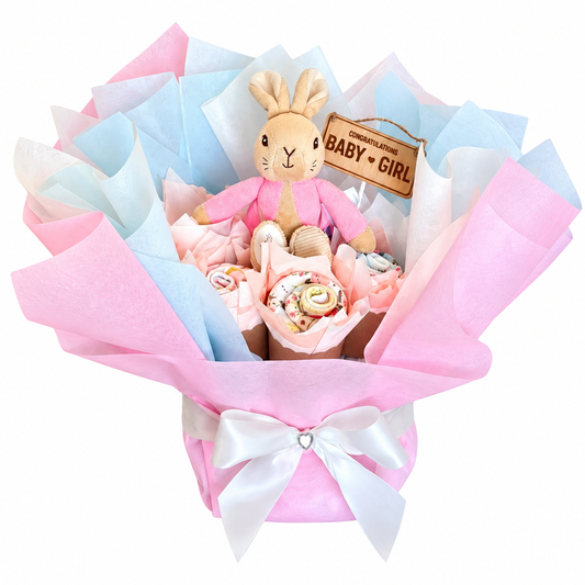 Peter Rabbit Sweet Blush Bouquet Nappy Cake
