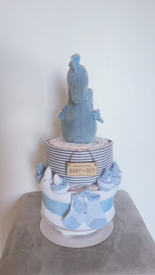 REEF THE SEAHORSE NAPPY CAKE | BABY BOY