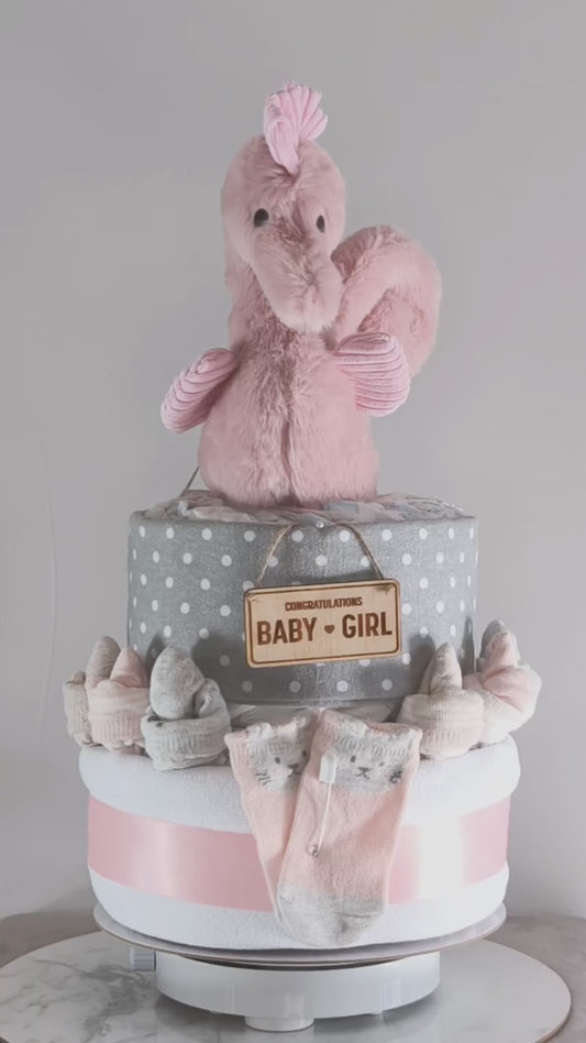 MARINA THE SEAHORSE NAPPY CAKE | BABY GIRL