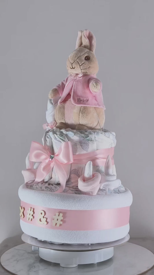 PETER RABBIT NAPPY CAKE– CLASSIC PINK EDITION
