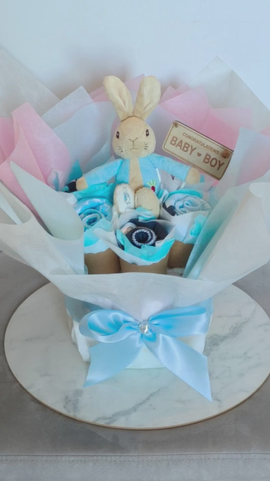 Peter Rabbit Little Explorer Bouquet Nappy Cake