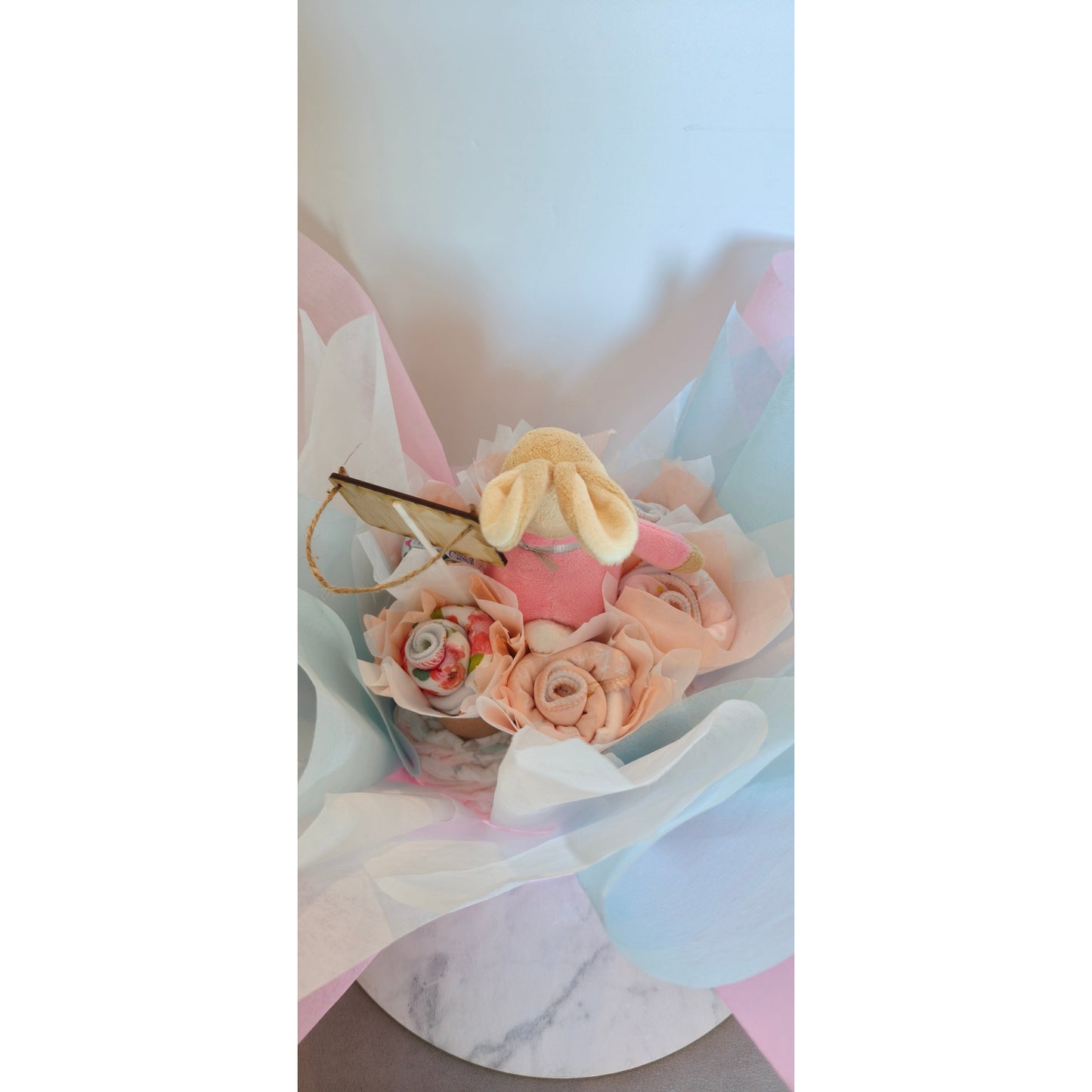 Peter Rabbit Sweet Blush Bouquet Nappy Cake