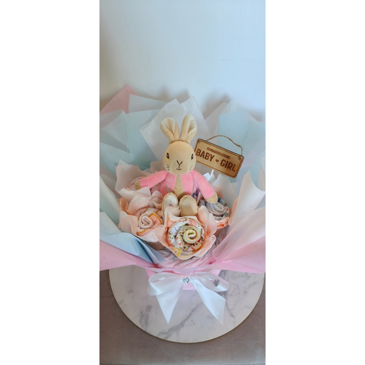 Peter Rabbit Sweet Blush Bouquet Nappy Cake