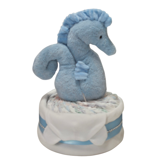 Seahorse Nappy Cake | Baby Boy