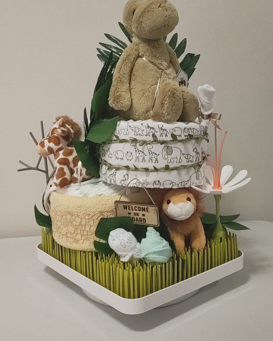 Dino in Jungle Nappy Cake - LIMITED EDITION
