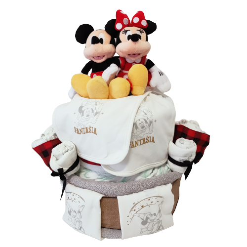 Mickey and Minnie Twin Nappy Cake | LIMITED EDITION - Nappie Cakes