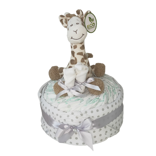 Giraffe 1-Tier Nappy Cake | Unisex - Nappie Cakes