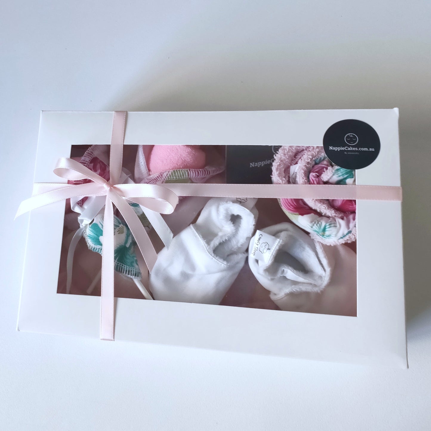 Mum and bub gift box | Floral Print - Nappie Cakes