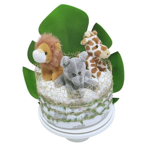 The Zoo Nappy Cake - Nappie Cakes