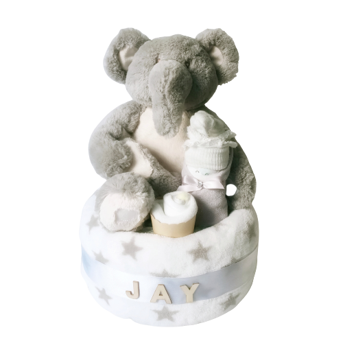 Soft Toy with Blanket Nappy Cake | Unisex - Nappie Cakes