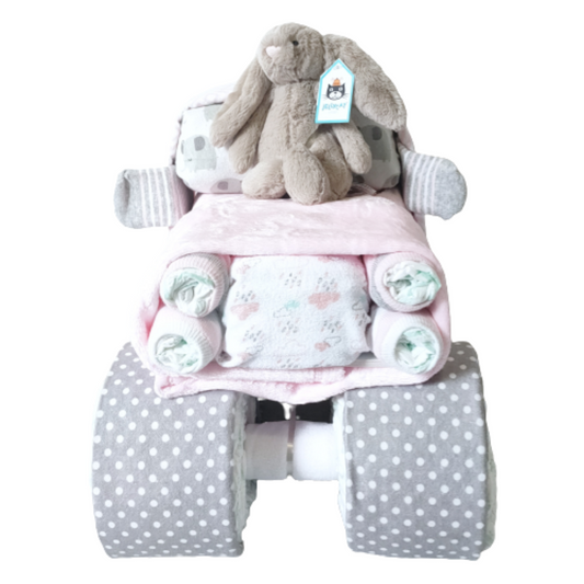 Truck Nappy Cake | Baby Girl - Nappie Cakes