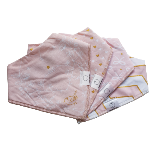 pink lady bib cupcakes gift box newborn baby gift showcasing soft bibs arranged as cupcakes